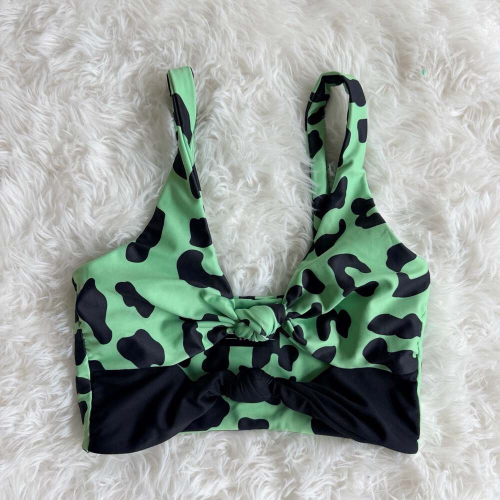 Beach Riot Green Leopard Rocky Sport Top
